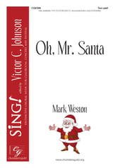 Oh, Mister Santa Two-Part choral sheet music cover